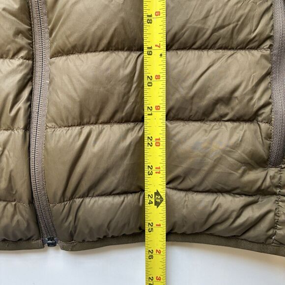 Eddie Bauer Men Down Puffer Jacket Medium Green Full Zip Quilted Lightweight - Picture 13 of 16